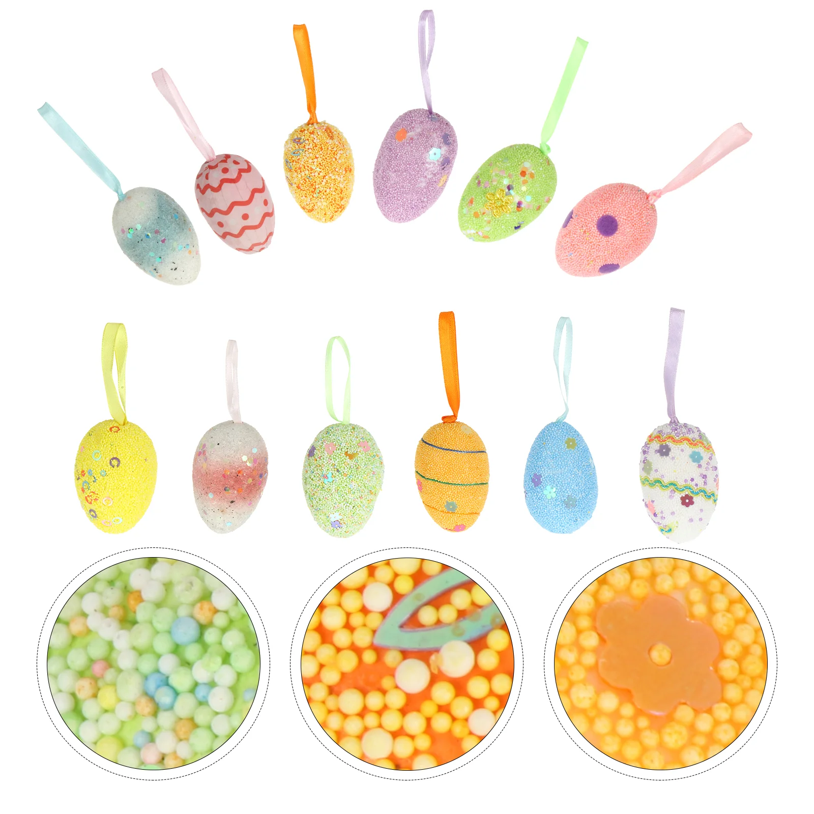 

12pcs Hanging Decoration Egg Basket Filler Ornaments Party Favor Eggs