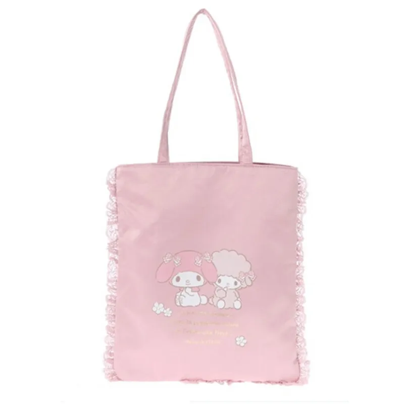 

Cute My Sweet Piano Shoulder Bags for Women Lace Pink Kawaii Tote Bag Ladies Cartoon Anime Top Handle Bags Handbag