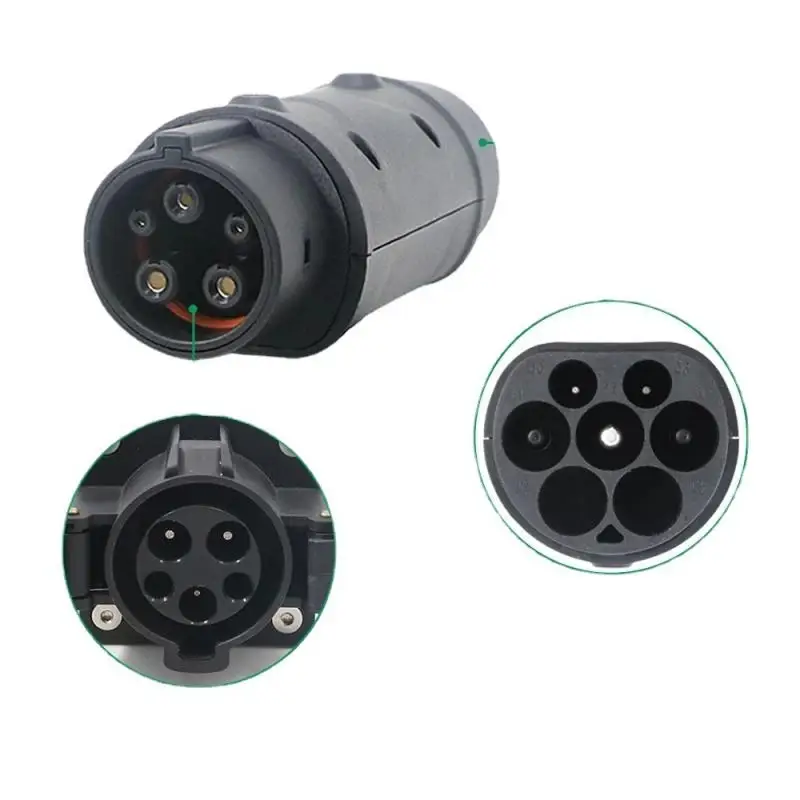 

J1772 EV Adaptor Plug 32A Electric Vehicle Car EV Charger Connector Type 2 To Type1 Electric Vehicle Charging Adapter Converter