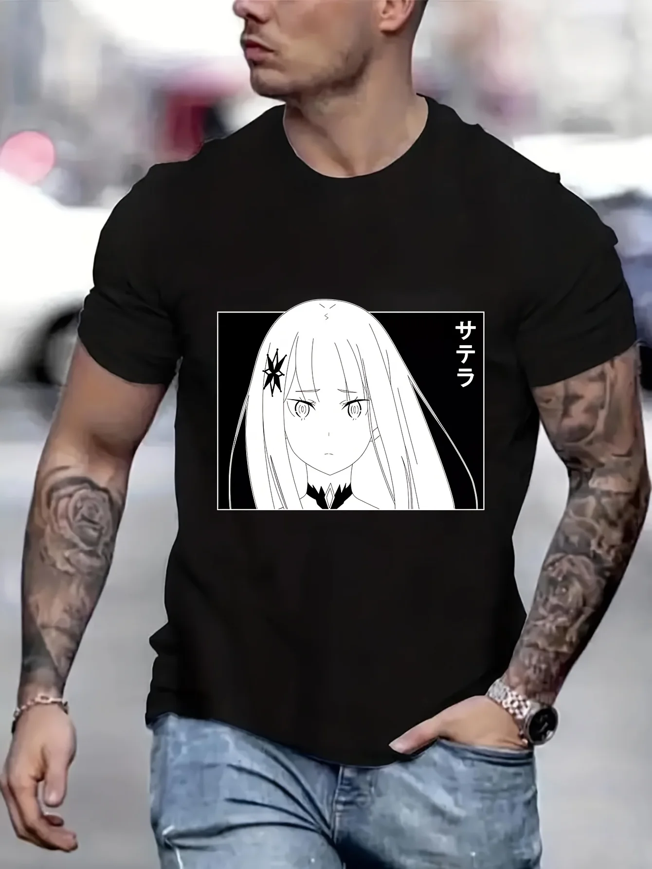 Музыкальная футболка Burna мужская большого размера в стиле аниме с принтом B 5020543