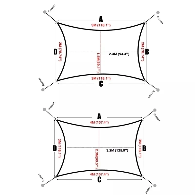 300D awningSummer наружная водонепроницаемая защита от УФ-лучей из ткани Оксфорд