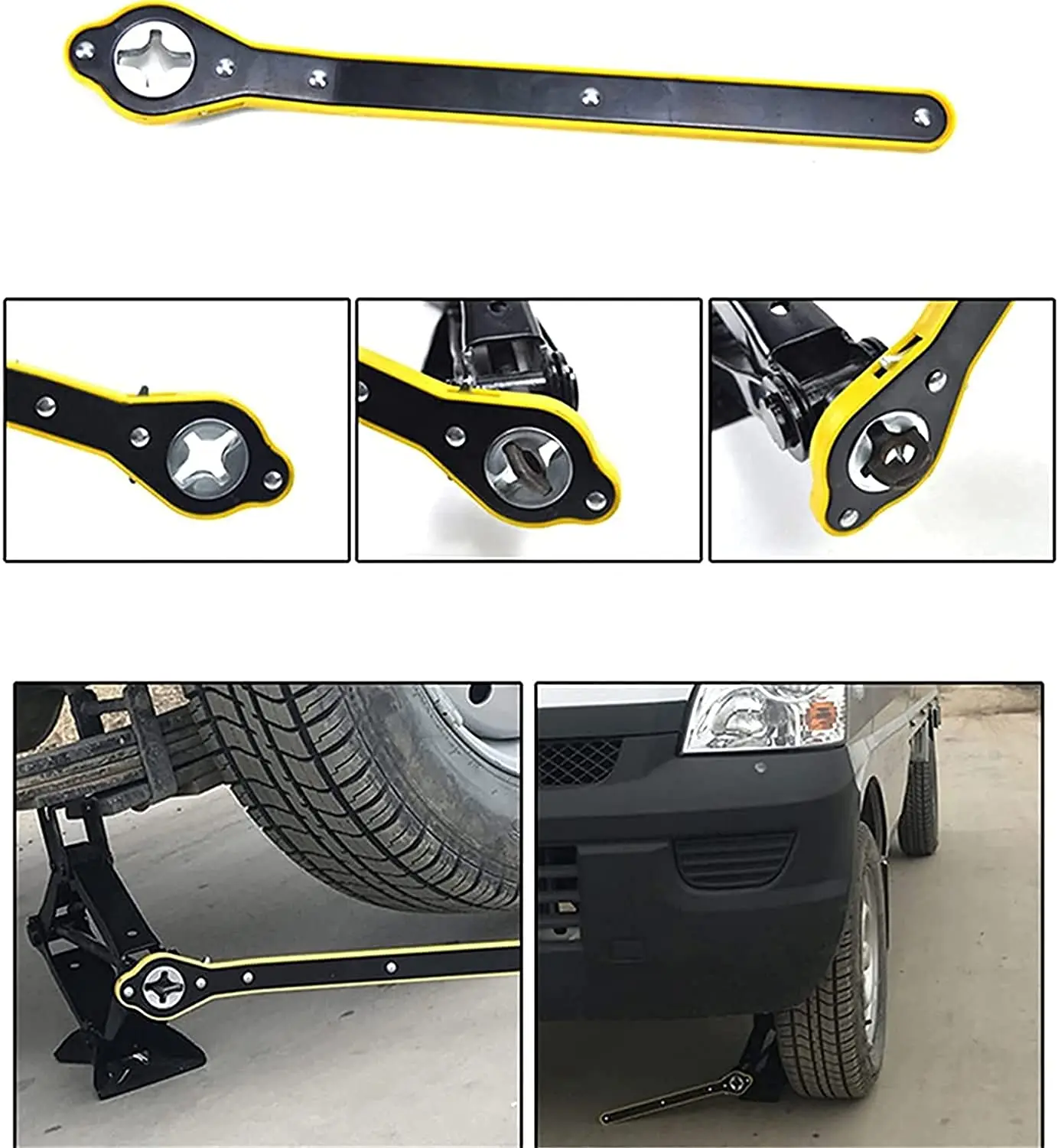 Автомобильный экономящий домкрат храповой ключ ножничный гаражный гаечный для