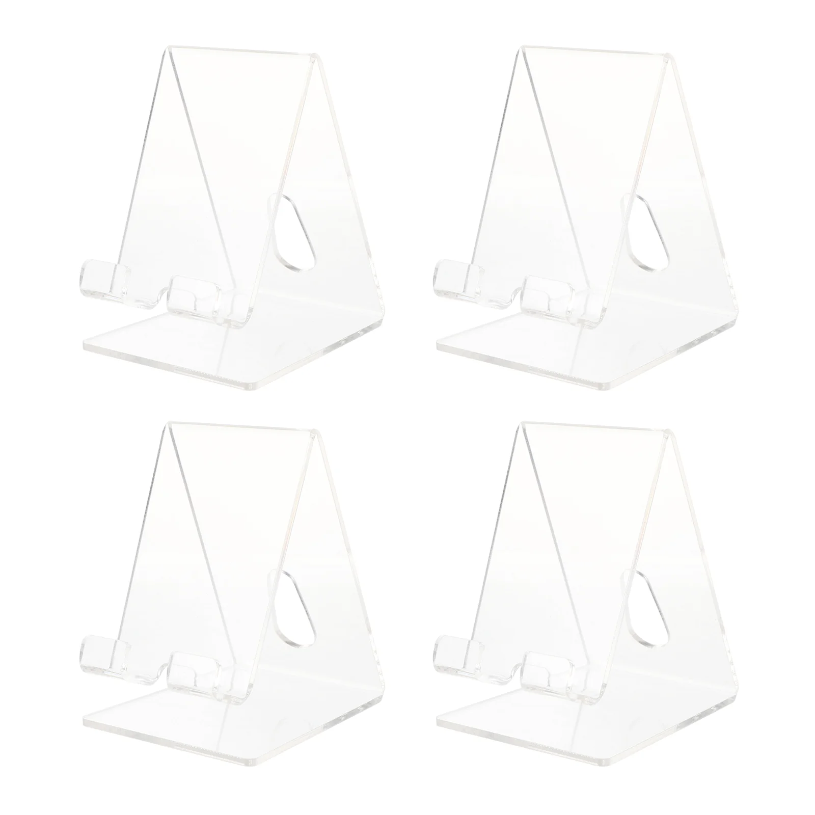 

4pcs Acrylic Cellphone Stand Retail Desktop Clear Phone Holder Dock Stand