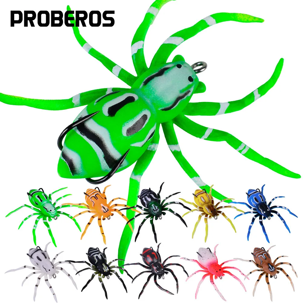 

PROBEROS, Мягкая приманка в виде паука, 7,5 см, 7 г, силиконовая приманка, искусственная Мягкая приманка, приманка для рыбной ловли без острых рыб с ...