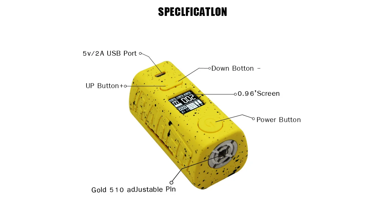 Оригинальный мод Hugo Vapor Rader ECO 200 Вт двойной батарейный блок 18650 |