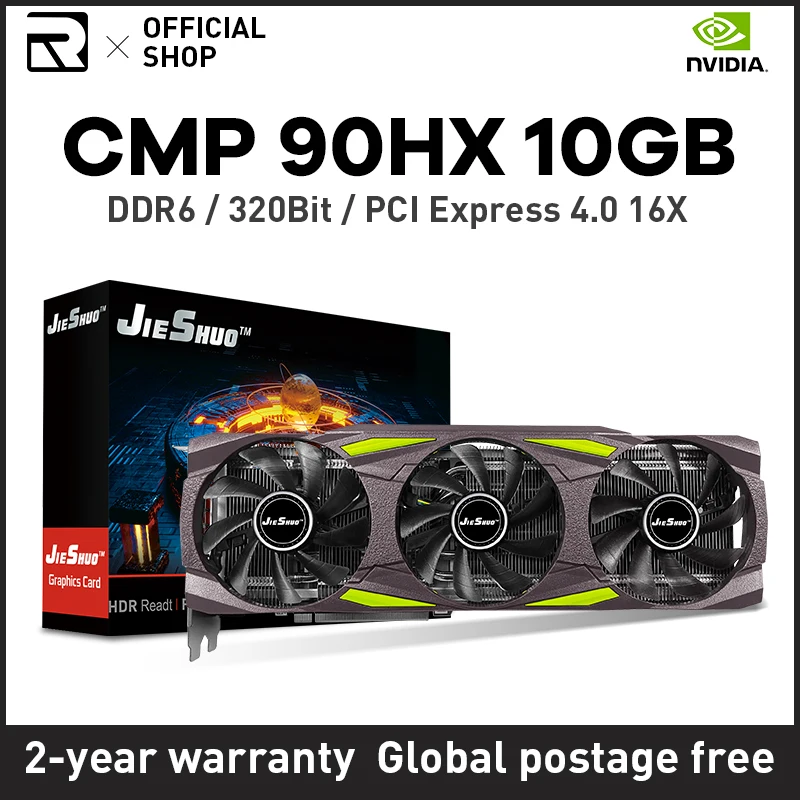 

Placa gráfica da máquina de mineração de cmp 90hx 10gb gddr6x 320bit, garantia de qualidade brandnew, muito estoque