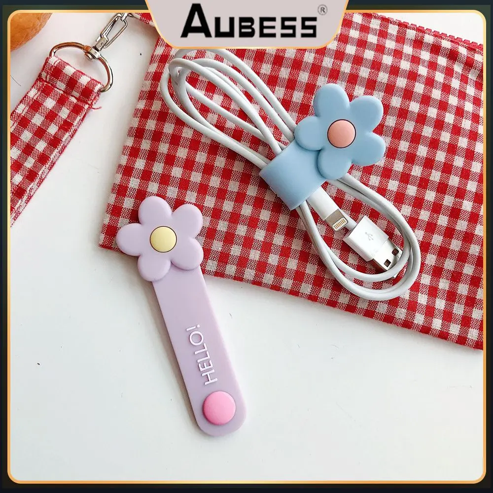 

Practical Data Line Fashion Wire Winder Cartoon Accessories Buttons Mobile Phone Periphery Portable Storage Lovely Headphones