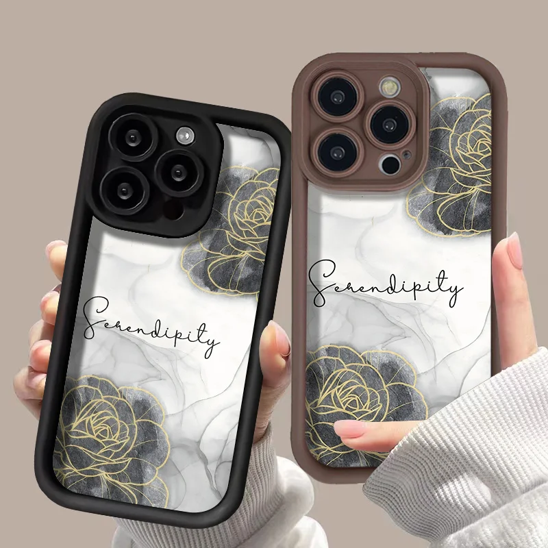 Liquid Silicon Phone Case For iPhone 13 Pro Max Funda 11 16 14 15 12 XS X XR 7 8 Plus SE 13promax Flower Carcasa Cover