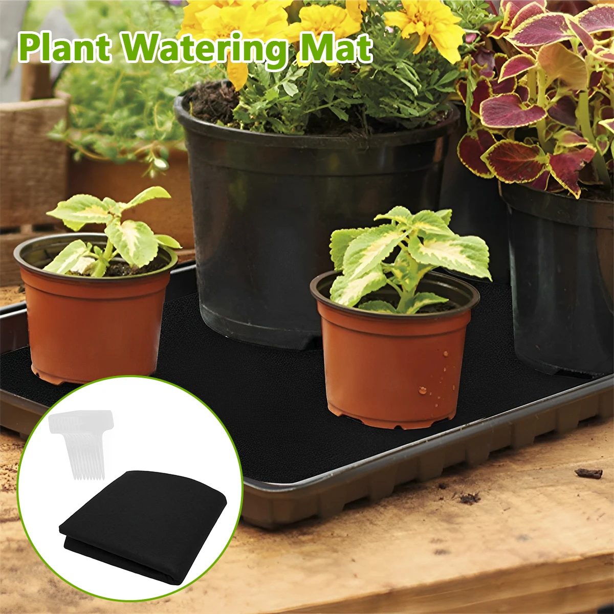 

New Automatic Plant Watering Mat 3mm Thick Reusable Watering Capillary Mat Water-Absorbing Mat Breathable Self Watering Mat