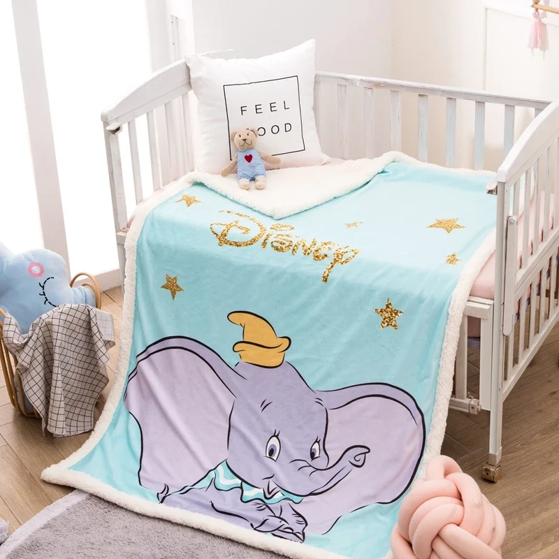 Throws Cashmere Blanket Disney For Dumbo Baby Kids Throws Blanket Covers Flatsheet Bed Sheets Kids Gifts
