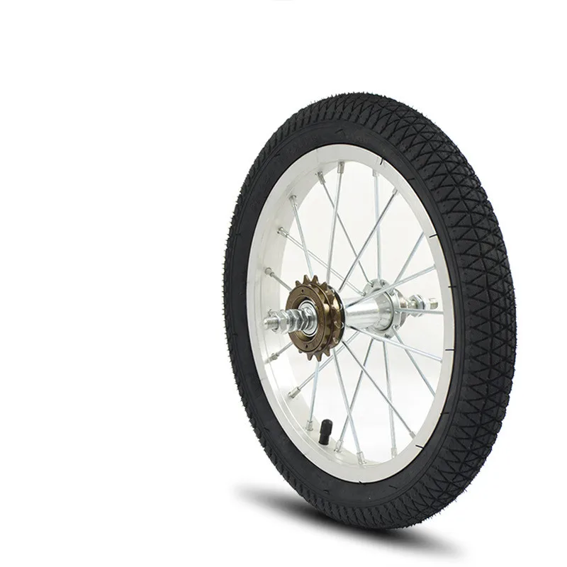 

Детские аксессуары для велосипедных шин, обод в сборе, стальной обод 12 14 дюймов, передние и задние колеса, Комплект алюминиевых ободов