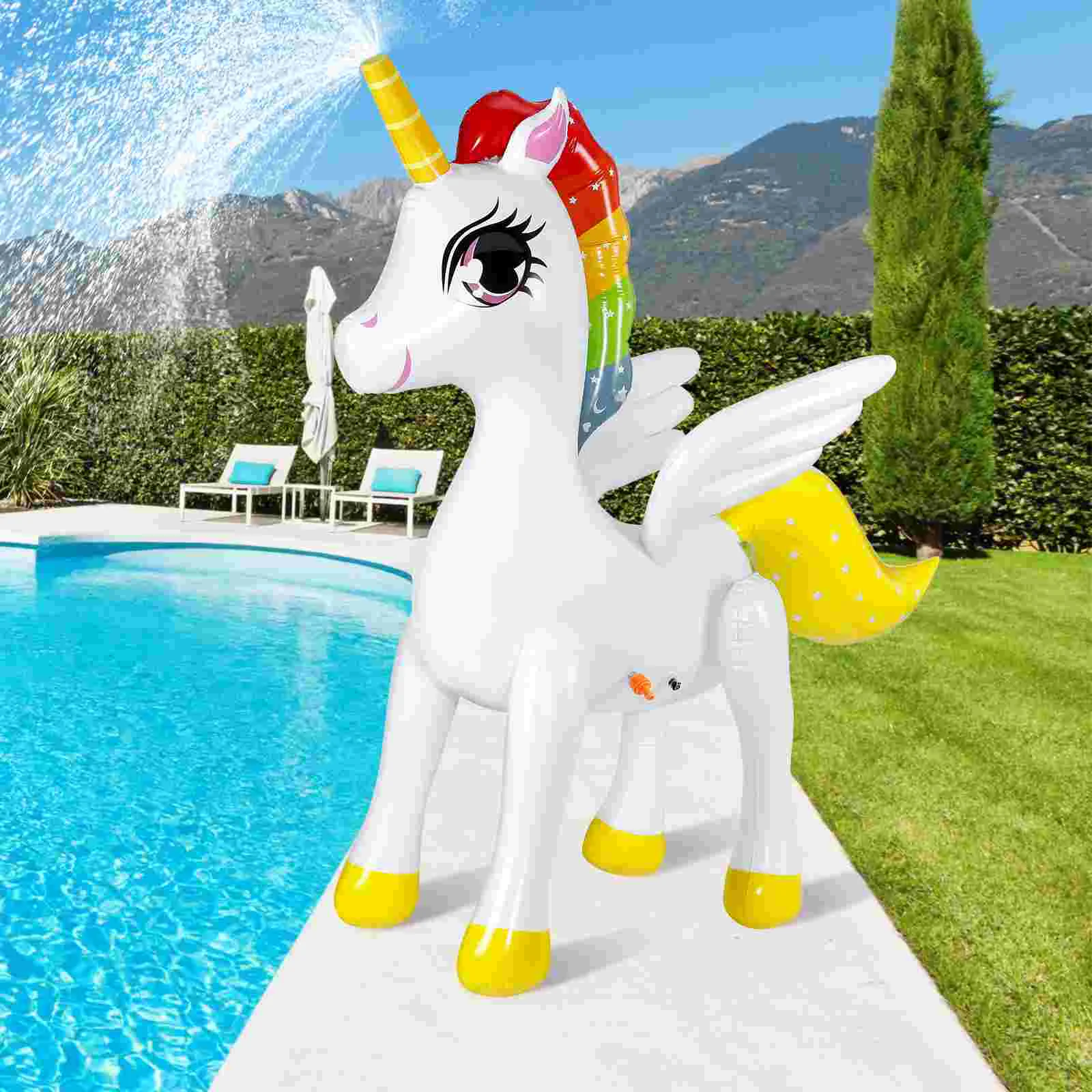 

IBASETOY 150cm PVC Inflatable Sprinkler Water Spraying Splashing Spout Summer Supplies For Swimming Pool Garden