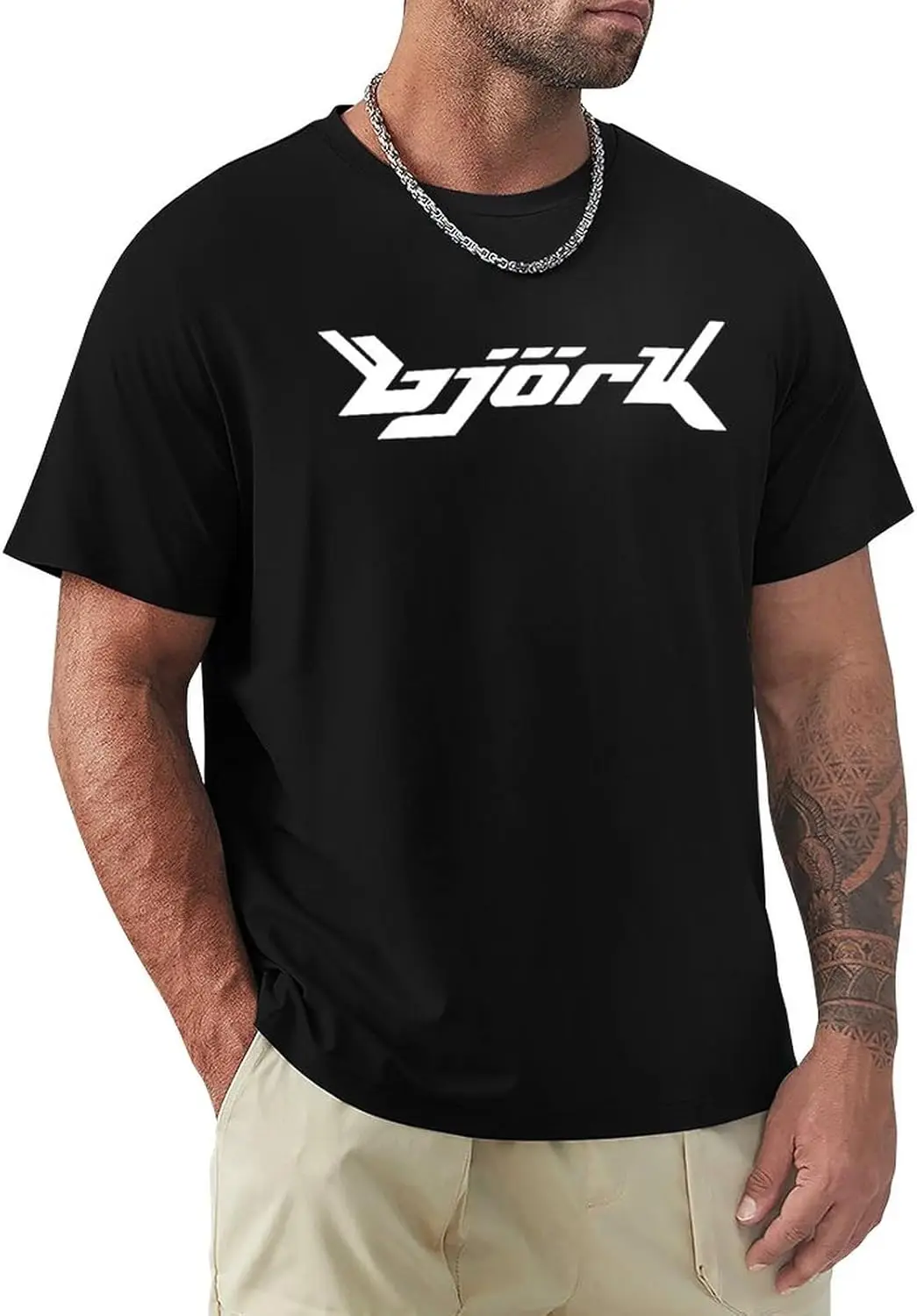 Мужская хлопковая рубашка с коротким рукавом и круглым вырезом