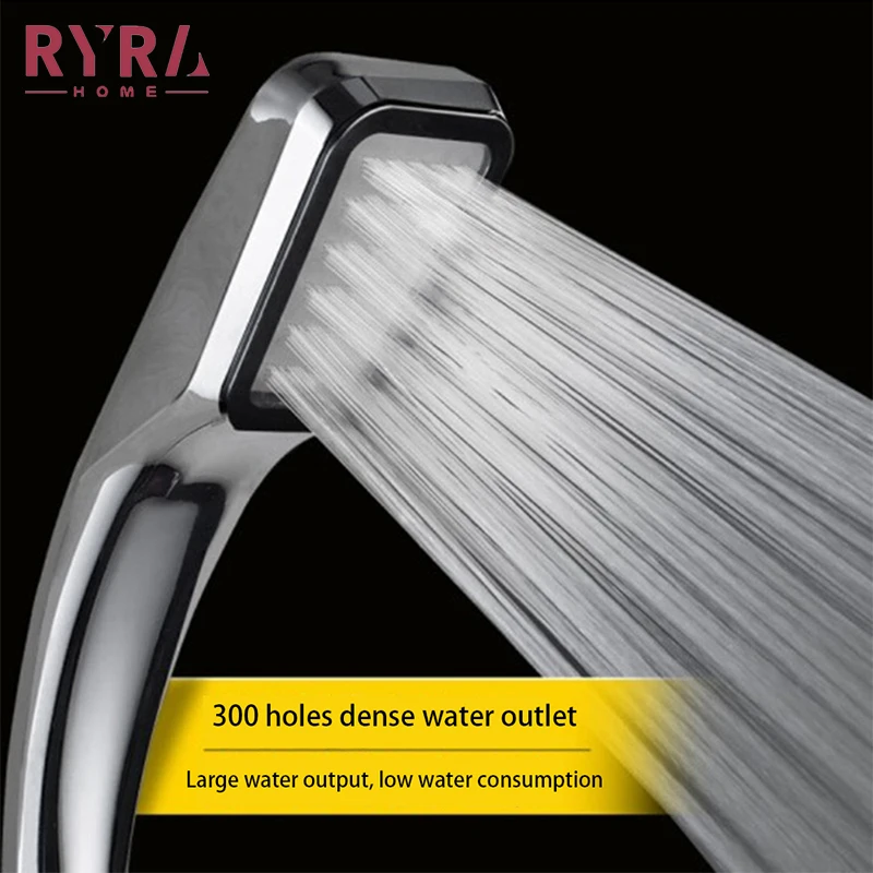 

Shower Head 300 Holes High Pressure Water Saving Filter Spray High Quality Rainfall Chrome Sprayer Nozzle Bathroom Accessories
