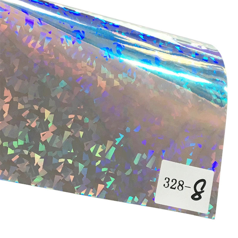 

XHT Dot/Geometric/Broken Glass/Stripe Pattern Holographic Metallic Mirror PU Faux Leather Fabric For Shoe/Bag/Handbag