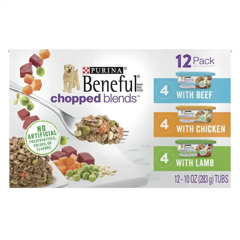 

Blends Wet Dog Food Variety Pack Beef Chicken, 10 oz Tubs (12 Pack)