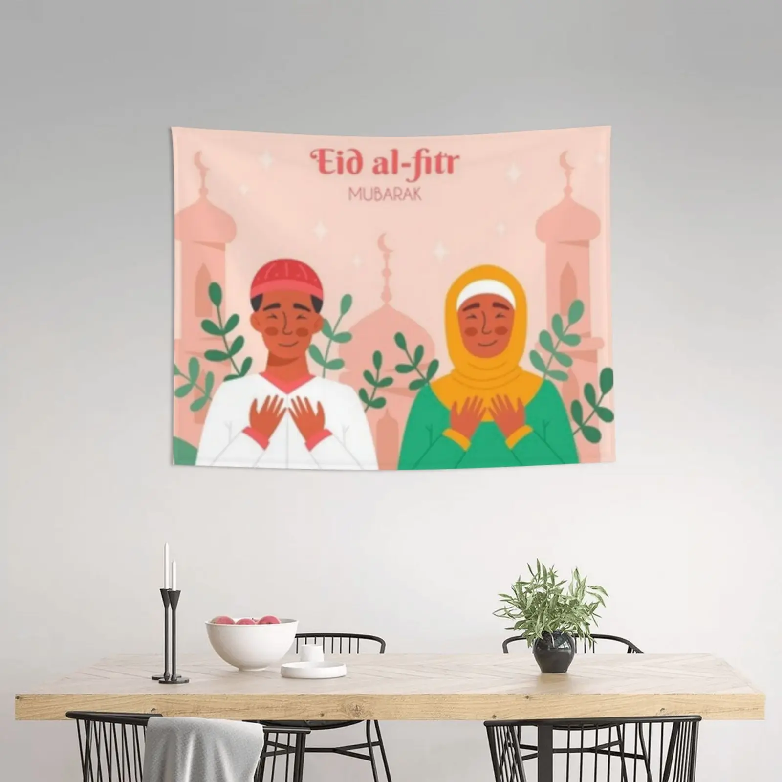 

ИД Мубарак гобелен комната подвесное украшение мусульманский фестиваль Рамадан Настенная картина подарок