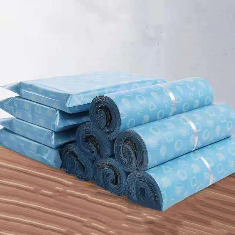 

New 50Pcs/Lots Blue Envelope Mailbag Plastic Poly Self-seal Clothing Gifts Packaging Bag Cartoon Waterproof Courier Storage Bag