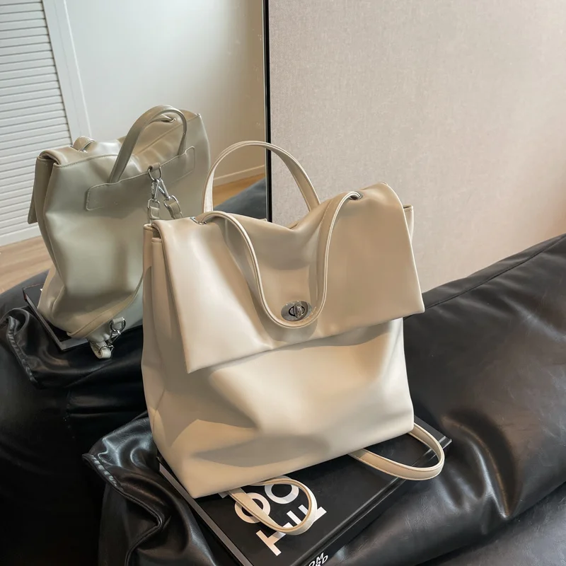 

High Quality Soft Leather Women's Backpack Luxury New Designer Soild Color Female 2023 Ladies Shoulder Bag Bolsos