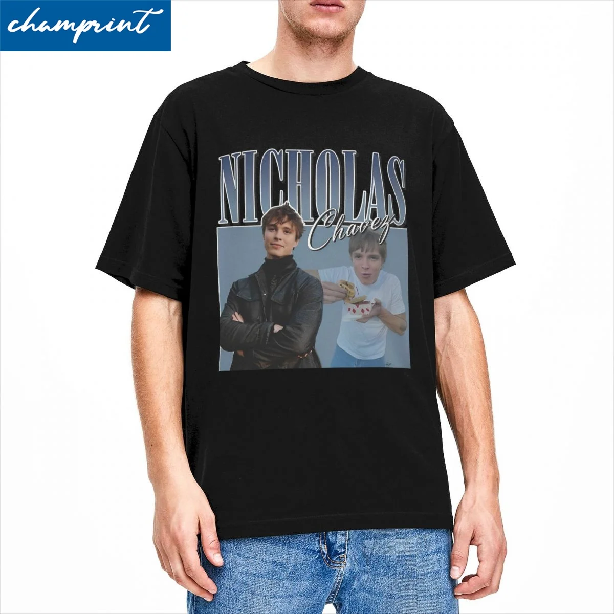 Мужская и женская футболка с актером Николаса Александра Чавез одежда из чистого
