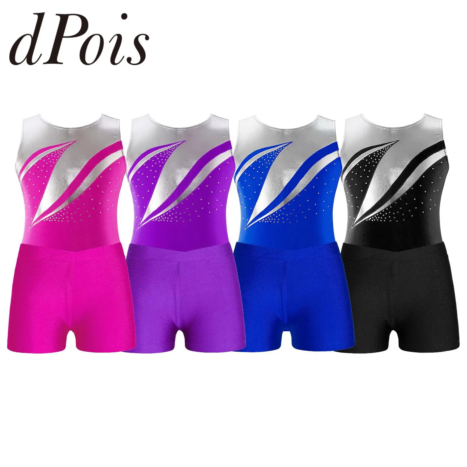 

Children Ballet Dance Outfits Dancewear Sets for Yoga Unitard Skating Jumpsuit Kids Girls Ballet Gymnastics Leotards with Shorts