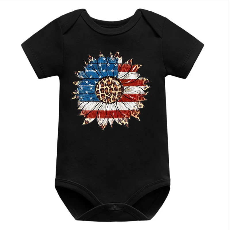 Американский стиль американский флаг США цветок одежда для маленьких мальчиков