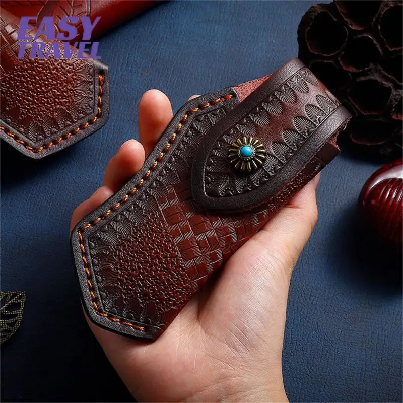 

Durable Cowhide Sharp Set 39g Vegetable Tanning Carved Knife Leather Sheath Camping Supplies Portable Outdoor Storage Sleeve
