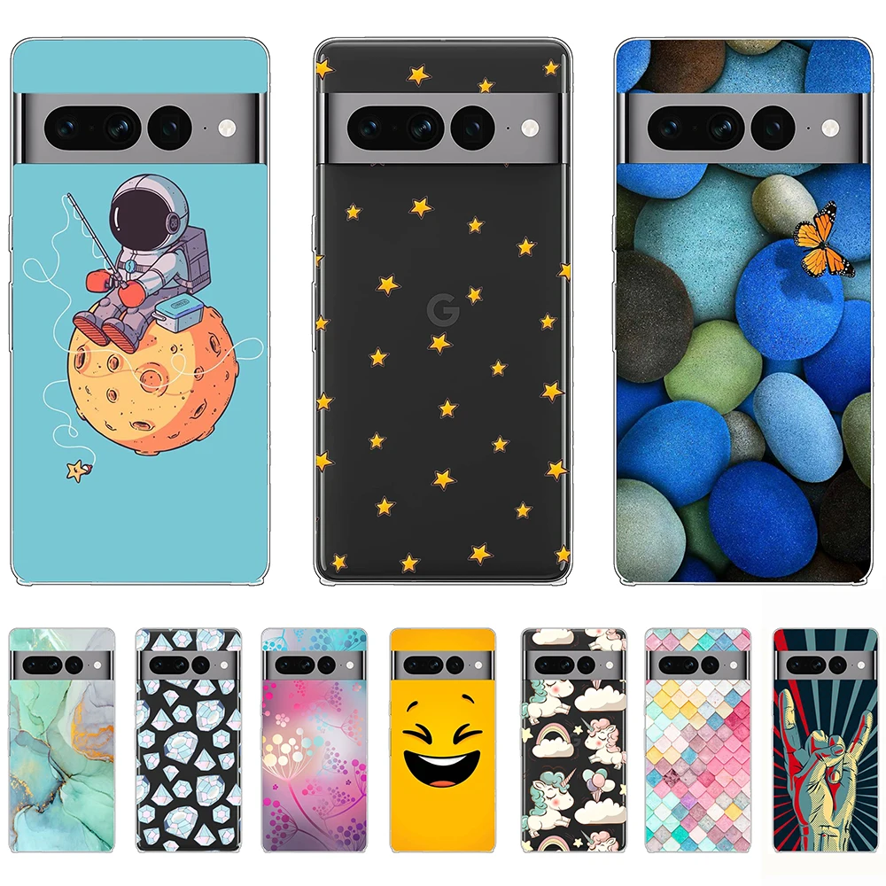 

Case for Google Pixel 7 7Pro Cute transparent on Google Pixel 7 Pro Shockproof GP4BC GVU6C Fundas Coque Etui Bumper Silicon