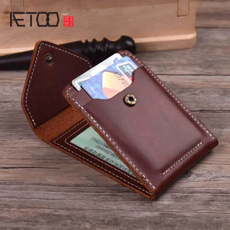 

AETOO Leather driver's license leather cover male head leather driving license cover female hand made retro mad horse leather