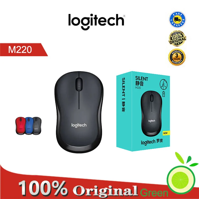 

Logitech M220 Wireless Mouse 1000DPI 2.4GHz Silent Slim Smart Fast Tracking Mouse for Computer Laptop Tablet Mac Os/Windows 10/8