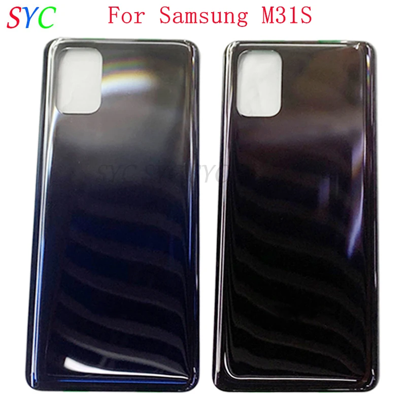 Rear Door Battery Cover Housing Case For Samsung M31S M317 Back Cover with Adhesive Sticker Logo Repair Parts