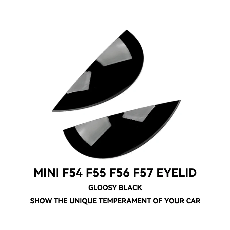 

Крышка автомобильных фар из углеродного волокна, глянцевые черные передние угловые веки для MINI F54 CLUBMAN F57 CABRIO F55 F56 COOPER S JCW