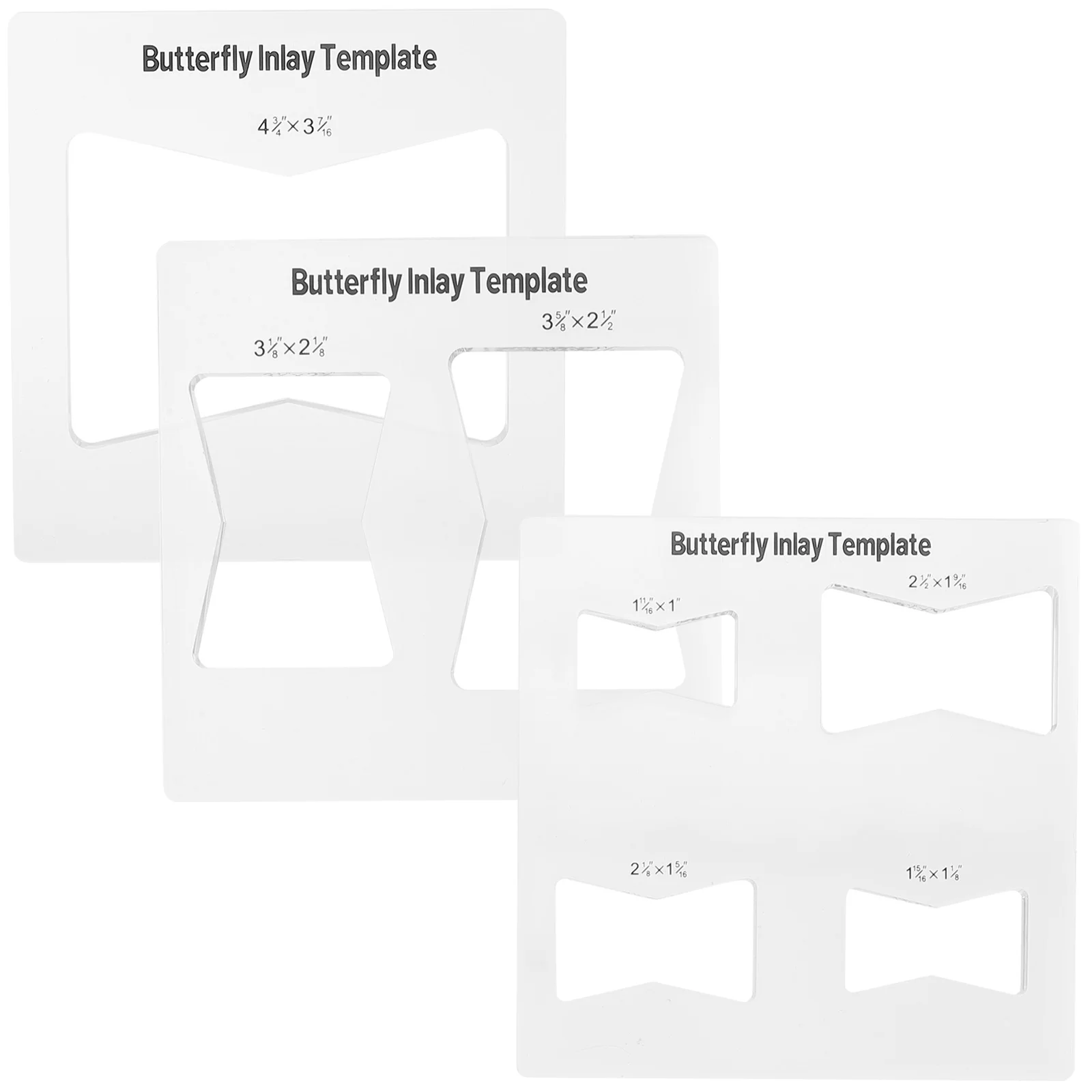 

3 Pcs Butterfly Mosaic Stencil Router Stencils Woodworking Templates Alphabet Inlay Tools Drawing Stensil Carpenter