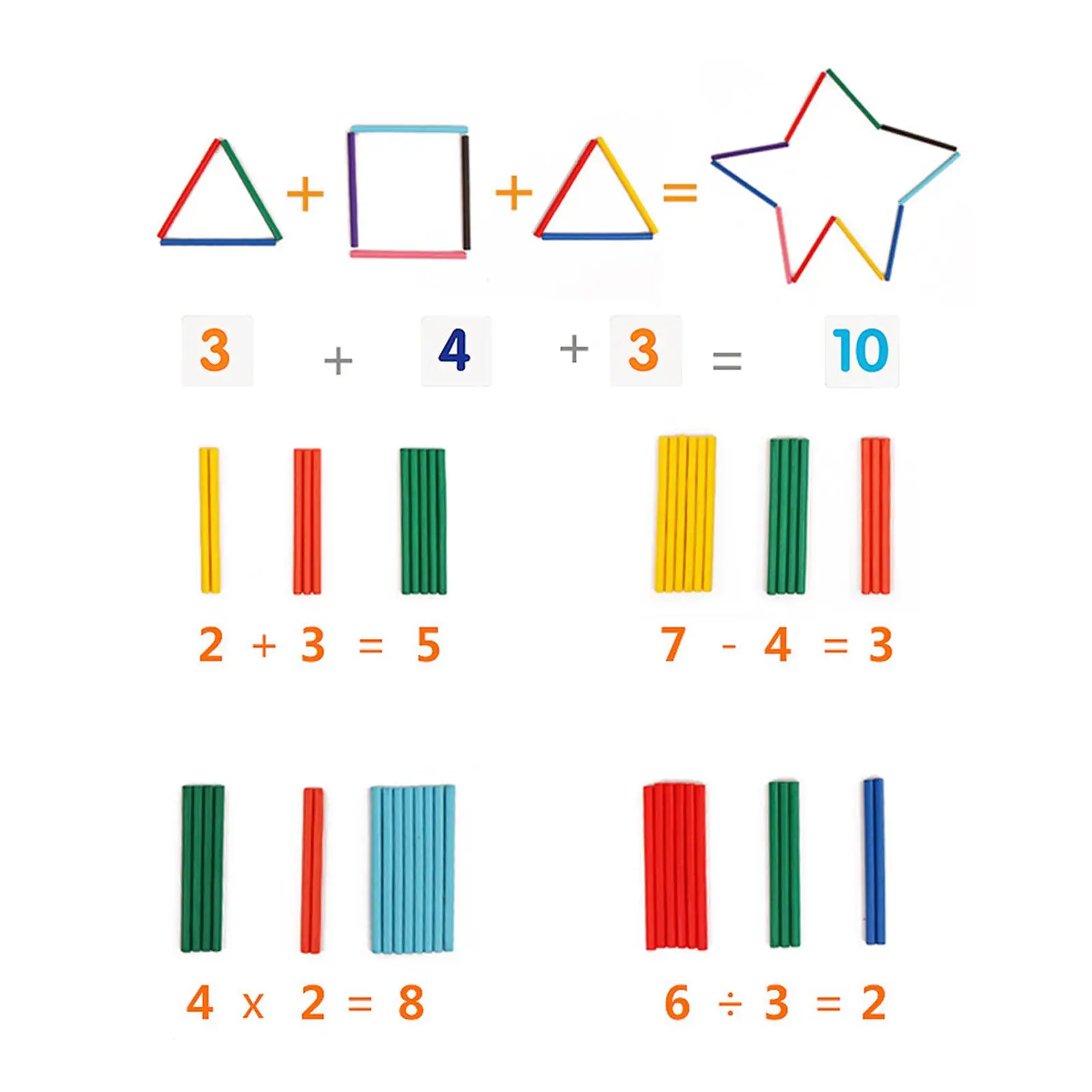 

Colorful Wooden Abacus Number Learning Educational Counting Frames Toy Math Manipulatives for Toddlers Preschool Kids Boys Girls