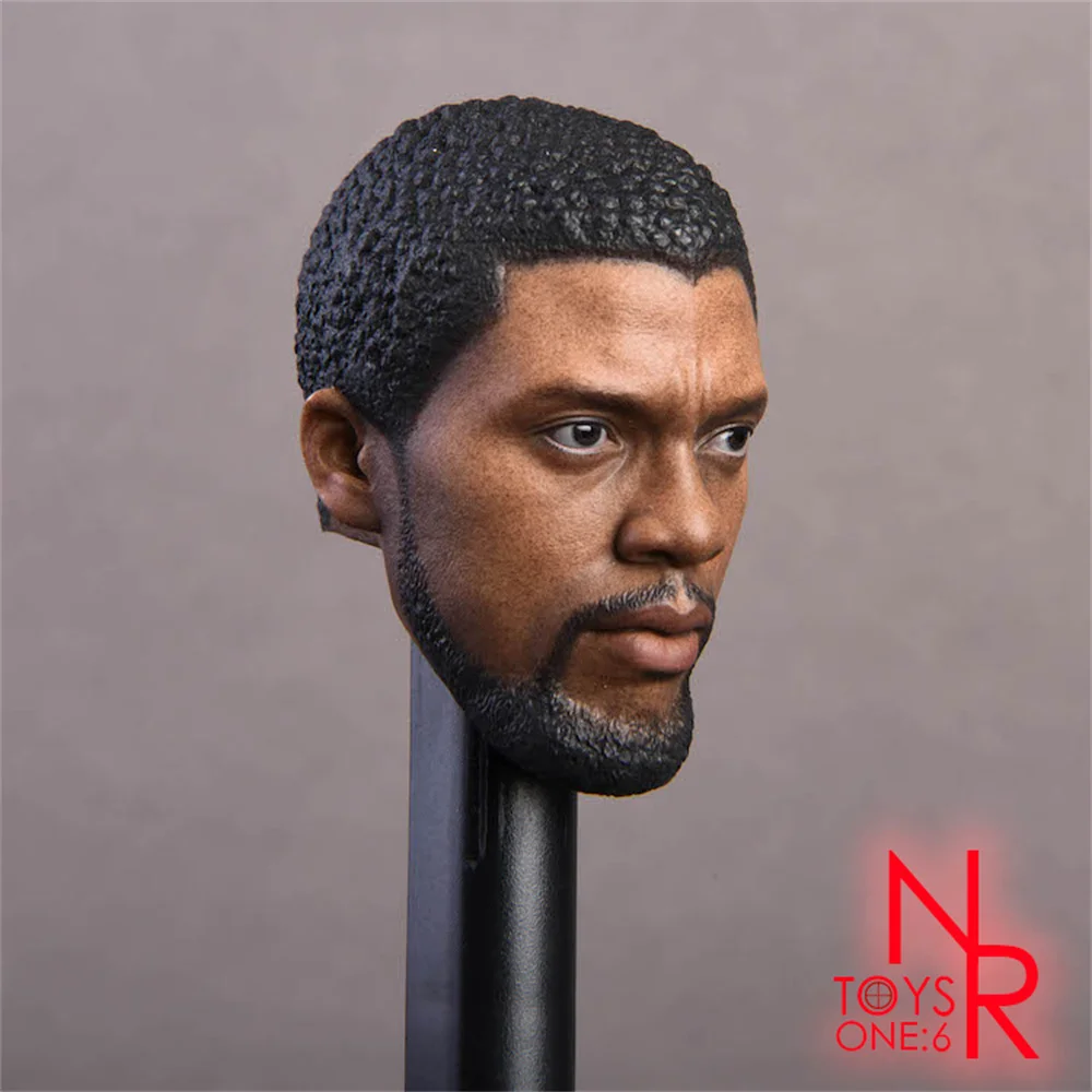 

NRTOYS Chadwick Boseman Black Man Male Head Carving 2.0 Star Toys Soldier Doll Model 1/6 Scale SInger Action Figure Body