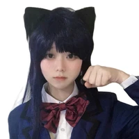 komi san wa comyushou desu cosplay wig komi shoko cosplay wig dark blue purple long hair
