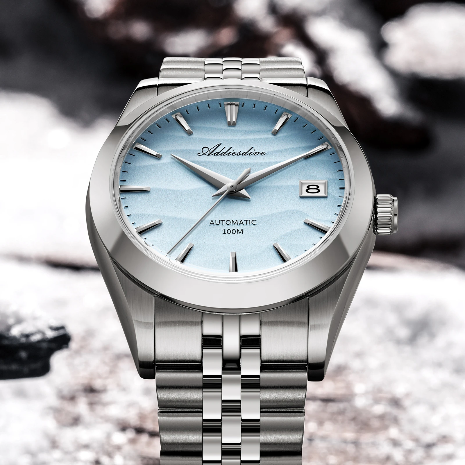 Фото ADDIESDIVE НОВЫЕ автоматические часы с песочным циферблатом AD2059 reloj hombre NH35A Водонепроницаемые механические часы из нержавеющей стали с сапфировым стеклом №1