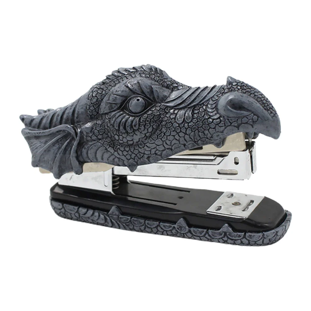 

Stapler Desktop Decoration School Stationery Crafts Resin Stapling Machine Dragon Modeling