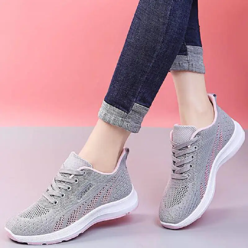 Ladies Non-slip Sport Walking Shoe Spring High Quality Cushioning Running Shoes Women Breathable Autumn Athletics Casual Sneake