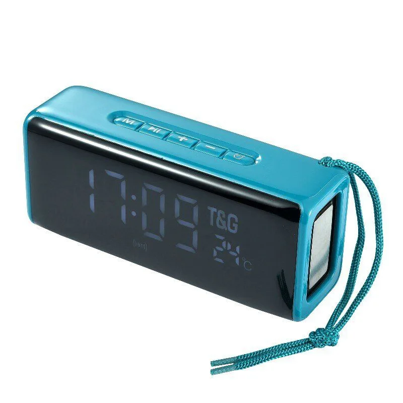 

New TG174 Wireless Bluetooth Speaker Creative Alarm Clock Subwoofer Radio with Digital Display Quality Sound Speaker