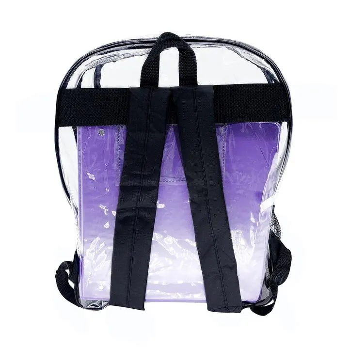 Clear Backpack Black with Pencil Pouch