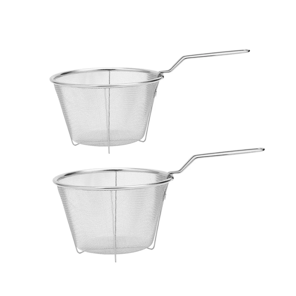 

Basket Fry Frying Strainer French Baskets Fryer Chips Friesskimmer Mini Mesh Wire Handlepasta Deep Fried Net Serving Stainless
