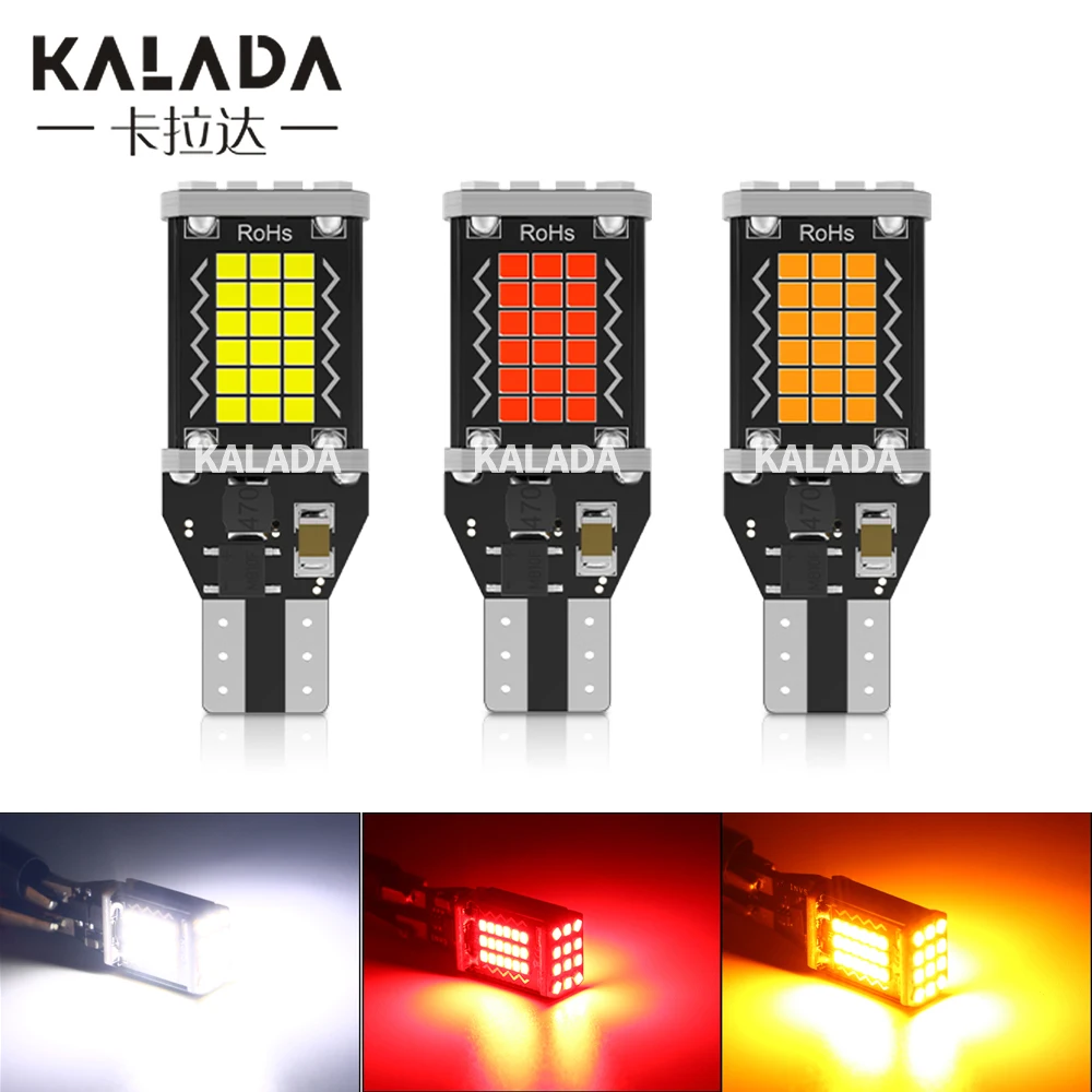 2 шт., Автомобильные светодиодные лампы T15 W16W WY16W