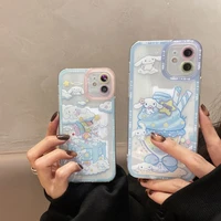sanrio cinnamonroll cute cartoon phone cases for iphone 13 12 11 pro max xr xs max x 2022 girls transparent anti drop soft cover
