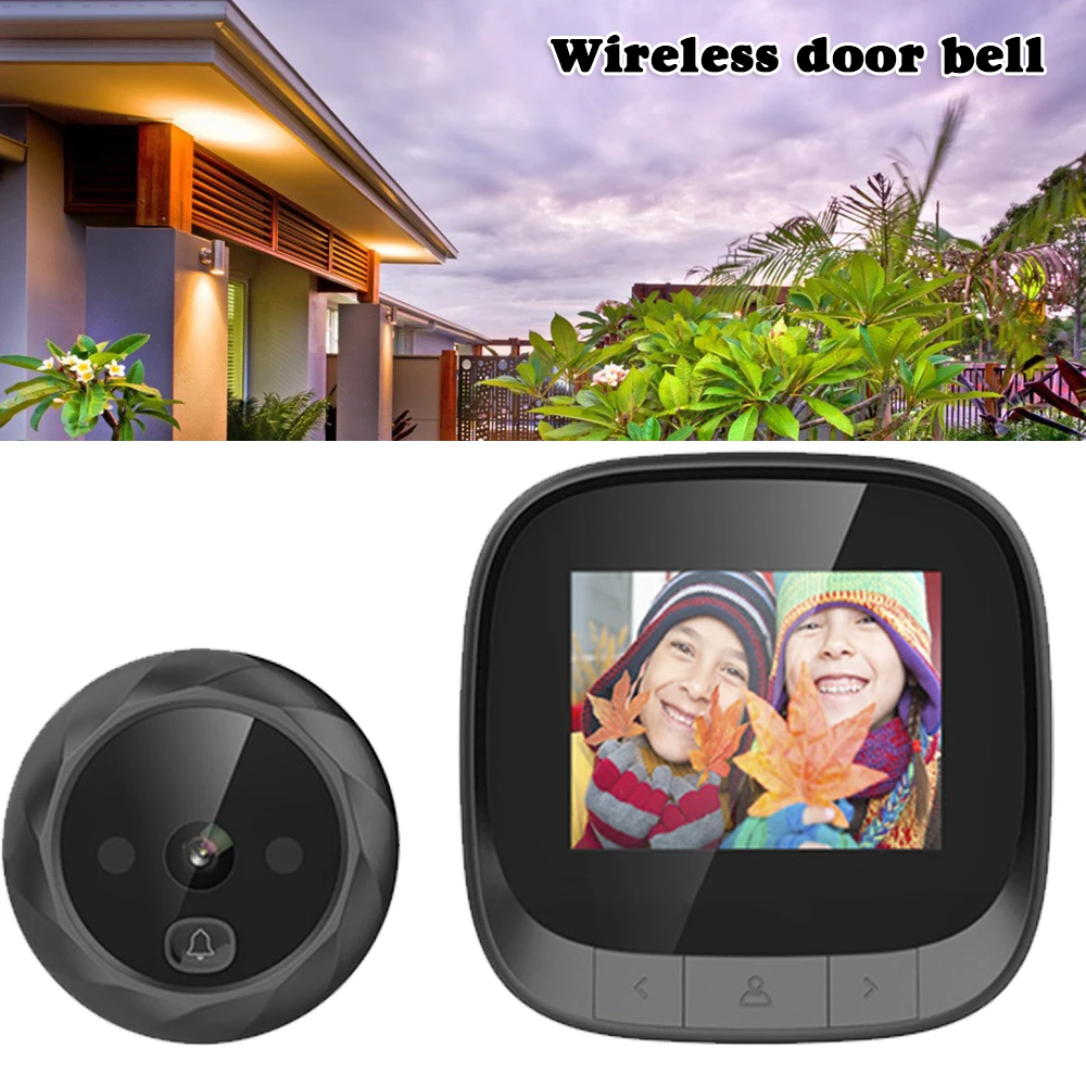 

2.4inch LCD Screen Electronic Door Viewer Bell IR Night Door Peephole Camera Photo Recording Digital Door Camera Smart Viewer