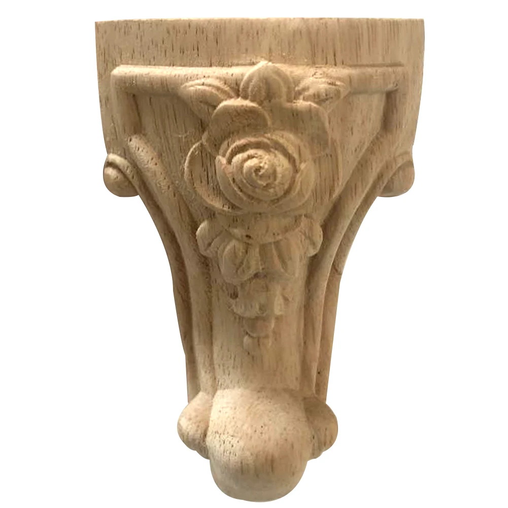 

Wood Carving Tea Table Decoration European Style Easy Install Furniture Legs Replacement Stand Home Accessories Cabinet Sofa