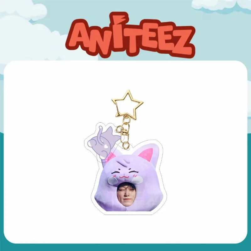 Фото KPOP 2024, брелок ANITEEZ Merch для женщин и мужчин, Kawaii, модный акриловый брелок для ключей, держатель, подарки, автомобильная сумка, очаровательные аксессуары №5