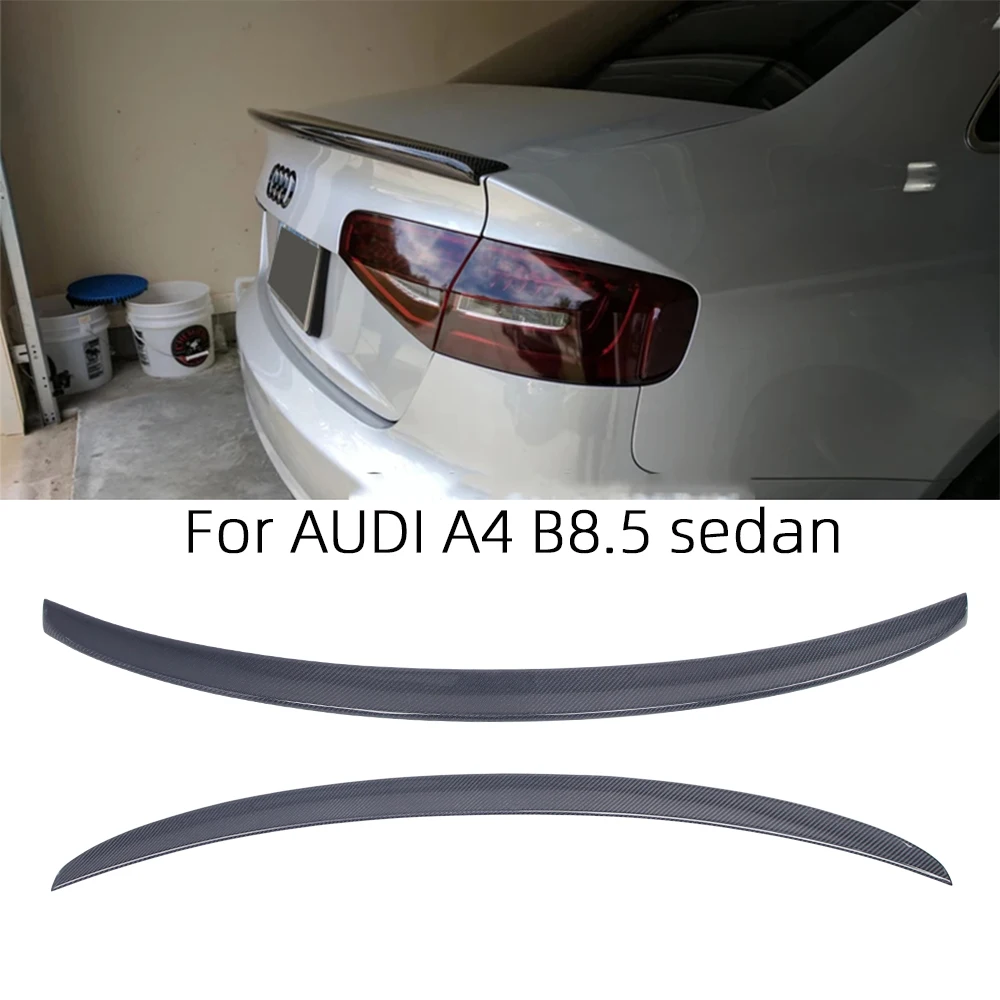 

For AUDI A4 B8.5 Sedan S Style Carbon fiber Rear Spoiler Trunk wing 2013-2016 FRP honeycomb Forged