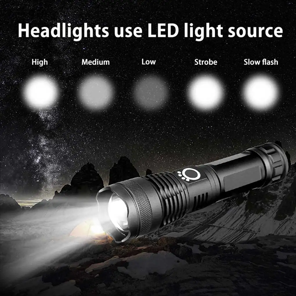 

Outdoor Flashlight Waterproof Night Torch Portable Light