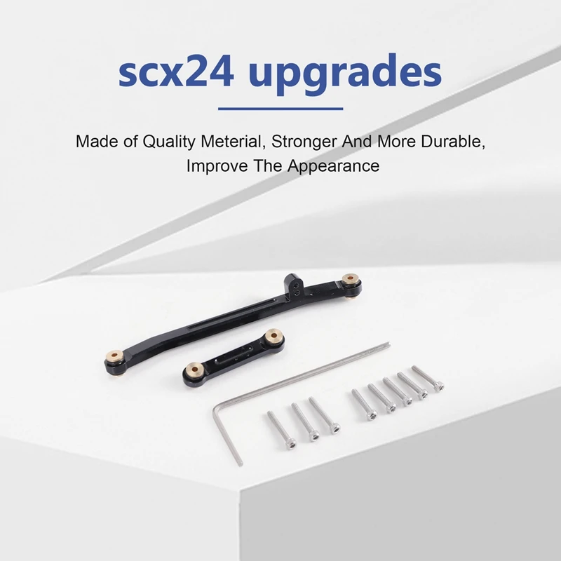 Metal Steering Rod Tie Links For 1/24 RC Crawler Car Axial SCX24 Gladiator JLU Bronco Deadbolt C10 90081 Upgrade Parts